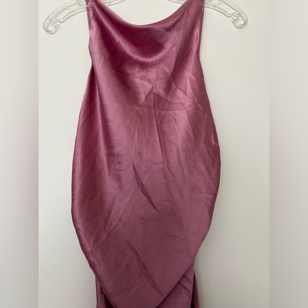 Reformation Cassette Satin Midi Dress in Sugar Plum - Picture 5 of 9